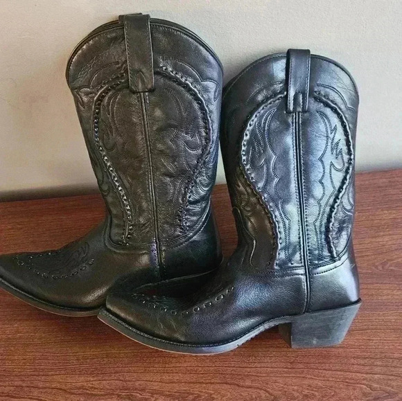 Laredo Dark Leather Western Boots - Picture 8 of 9